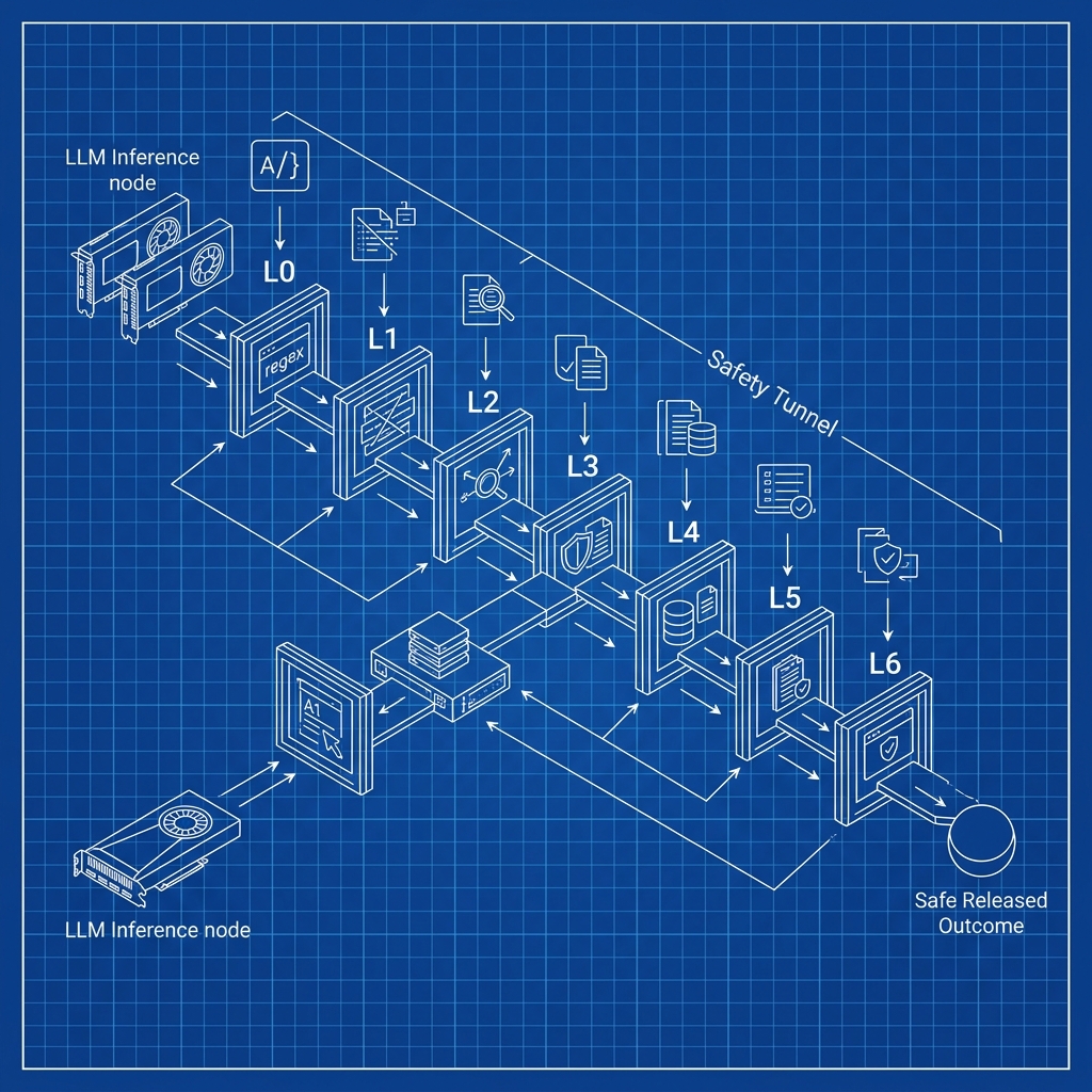 Railproof 7-Layer Safety Infrastructure Blueprint (L0-L6)